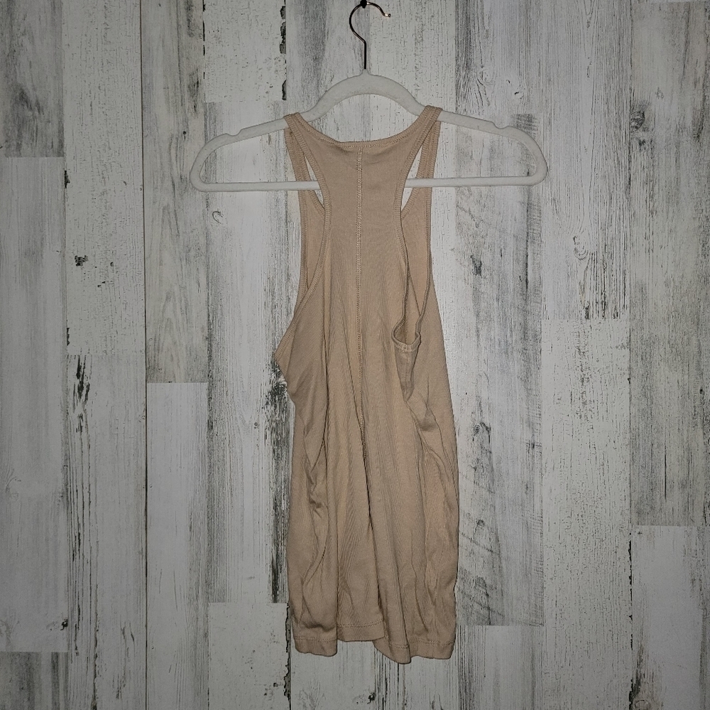 🧡TOPSHOP Ribbed Racer Back Tank Top - Picture 4 of 4